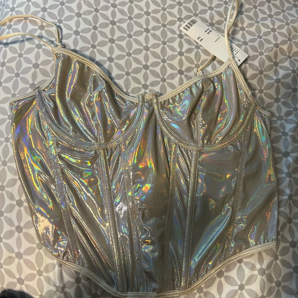 Brand new Urban outfitters metallic corset